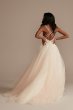 Beaded Applique Plunge Tall Slit Wedding Dress 4XLSWG914