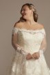 Off Shoulder Applique Plus Size Wedding Dress 8CWG902