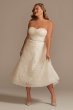 Lace Applique Tea-Length Plus Size Wedding Dress 8CWG903