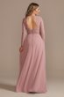 Lace Chiffon Long-Sleeve Long Bridesmaid Dress F20359