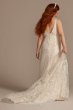 V-Neck Scalloped Lace Tall Plus Wedding Dress 4XL8MS251250