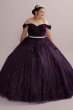 3D Floral Plus Quince Gown with Detachable Sleeves Fifteen Roses 8FR2111