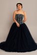 Beaded Satin and Tulle Strapless Quinceanera Dress Fifteen Roses FR2109
