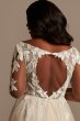 Long Sleeve Lace Appliqued Tall Plus Wedding Dress 4XL9SLSWG862