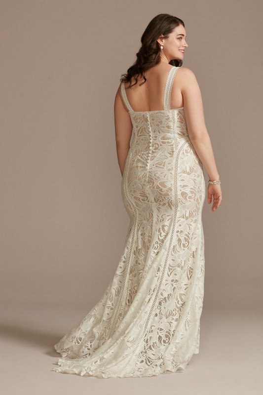 Strapless Stretch Lace Tall Plus Wedding Dress 4XL9WG4022
