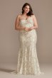 Strapless Stretch Lace Tall Plus Wedding Dress 4XL9WG4022