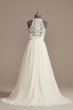 High Neck Illusion Chiffon Tall Plus Wedding Dress 4XL9WG4032