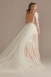 Long Sleeve Illusion Bodysuit Tall Wedding Dress 4XLLSSWG851