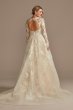 Lace Illusion Long Sleeve Tall Wedding Dress 4XLSLCWG833