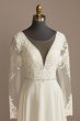 Long Sleeve Lace Applique Tall Wedding Dress 4XLSLLBSWG842