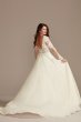 Lace Long Sleeve Chiffon Tall Wedding Dress 4XLSLSWG842