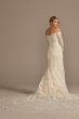 Beaded Lace Long Sleeve Petite Wedding Dress 7SLXTCWG808