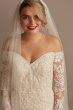 Beaded Lace Long Sleeve Petite Wedding Dress 7SLXTCWG808