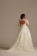 Lace Illusion Long Sleeve Plus Size Wedding Dress 8SLCWG833