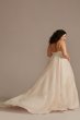 Spaghetti Beaded Organza Plus Size Wedding Dress 9LBSWG784