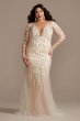 Long Sleeve Bodysuit Plus Size Wedding Dress 9LSSWG851