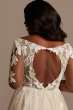 Long Sleeve Lace Appliqued Plus Size Wedding Dress 9SLSWG862