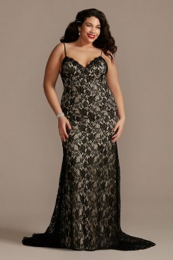 Soft Lace Low Back Style Plus Size Wedding Dress 9WG3827