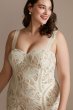 Strapless Stretch Lace Plus Size Wedding Dress 9WG4022