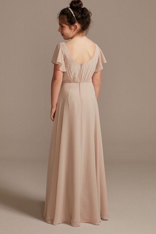 Flutter Sleeve Full Skirt Junior Bridesmaid Dress Bridal JB9917