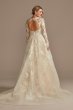Lace Illusion Long Sleeve Ball Gown Wedding Dress SLCWG833