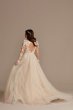 Illusion Long Sleeve Lace Appliqued Wedding Dress SLSWG862