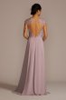 Tall Cap Sleeve Lace Georgette Bridesmaid Dress 4XLGS290072