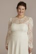 Allover Lace Puff Long Sleeve Plus Size Mini Dress 9SDWG1045