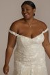 Off the Shoulder Mermaid Plus Size Wedding Gown 9WG4059