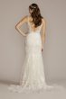 Beaded Lace Mermaid Wedding Gown with Ruffle Hem MS251256
