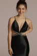 Crystal Beaded Cutout Satin Prom Dress WBM2950