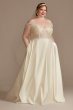 Beaded Bodice Off Shoulder Tall Plus Wedding Dress 4XL8CWG890