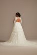 Lace Long Sleeve Open Back Tall Plus Wedding Dress 4XL8CWG893