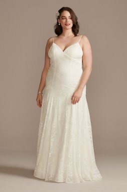 Beaded Bodice with Tiered Skirt Tall Wedding Dress 4XLWG4007