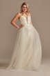 Sequin Removable Train Tall Wedding Dress 4XLSWG882