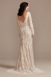 Illusion Plunge Sleeved Petite Wedding Dress 7MS251247