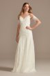 Low Back Petite Wedding Dress with Fringe Swags 7WG4024