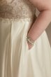 Beaded Bodice Off Shoulder Plus Size Wedding Dress 8CWG890