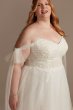Convertible Straps Draped Plus Size Wedding Dress 8LSMS251246