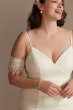 Low Back Plus Size Wedding Dress with Fringe Swags 9WG4024