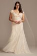 Cap Sleeve Point DEsprit Tall Plus Wedding Dress 4XL8MS251230