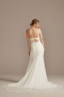 Beaded Lace Tall Wedding Dress with Back Strap 4XLLBSV830