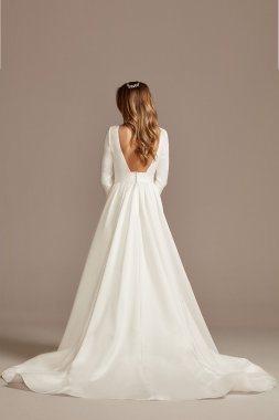 Lace A-Line Square Neck Tall Plus Wedding Dress 4XL9WG4046