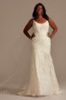 Lace Plus Size Wedding Dress with Cutout Train 8CWG895