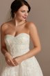 Strapless Pearl Applique Ball Gown Wedding Dress CWG892