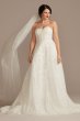 Strapless Pearl Applique Ball Gown Wedding Dress CWG892