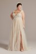 Floral Applique Cap Sleeve Tall Plus Wedding Gown 4XL9WG4065