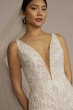 Lattice Beaded Applique Sheath Tall Wedding Dress 4XLSWG939