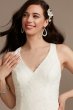 Scalloped Stretch Lace Halter Tall Wedding Dress 4XLWG4047