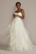 Tiered Floral Petite Ball Gown Wedding Dress 7CWG936